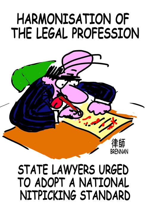lawyer, attorney, legal cartoon, Paul Brennan