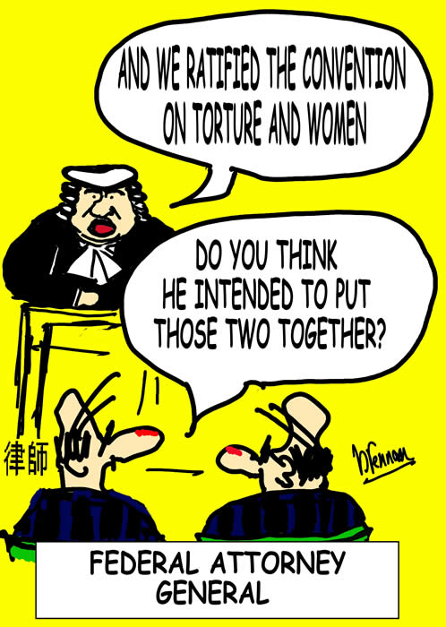 Legal cartoon, Paul Brennan