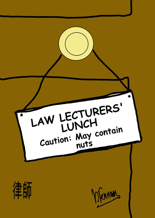 legal cartoon, law lecturer, Paul  Brennan