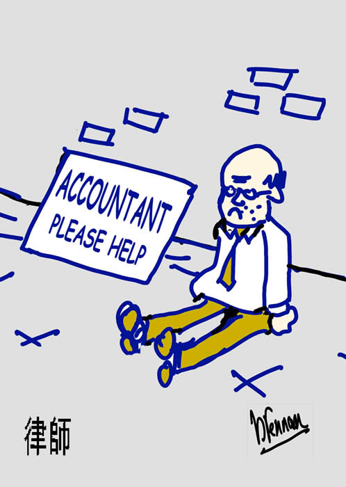 Paul Brennan, legal cartoon, accountant