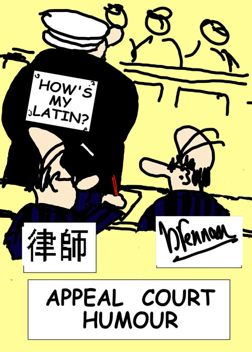 Paul Brennan, legal cartoon, appeal court