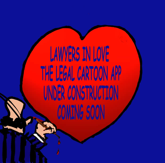 Legal cartoon app, lawyers in love